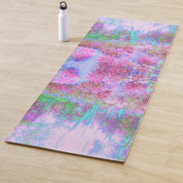 Impressionistischer Abstrakter Garten in Rosa und  Yogamatte
