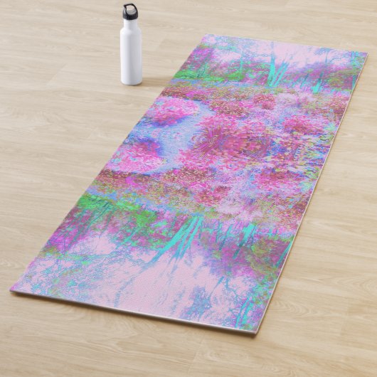 Impressionistischer Abstrakter Garten in Rosa und Yogamatte (Beispiel)