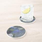 Impressionistischer Blauwaldweg Sandstein Untersetzer (Seite)