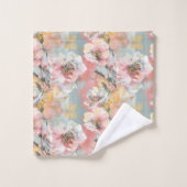 Impressionistischer Blumengarten ID1280 Badhandtuch Set (Waschlappen)