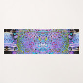 Impressionistischer Chartreuse und Aqua Garden Blu Yogamatte (Vorderseite (Horizontal))