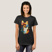 Impressionistischer Corgi T-Shirt (Vorne ganz)