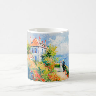 Impressionistischer Garten am Meer – Küstenblumen Kaffeetasse