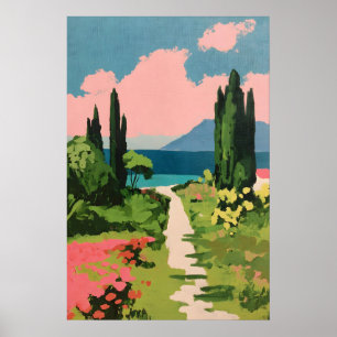 Impressionistischer Giclée-Druck einer blühenden r Poster
