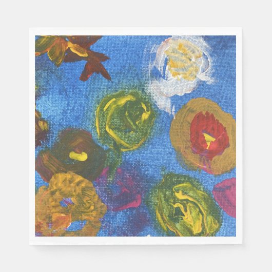 Impressionistischer Haufen von Blume Serviette (Vorderseite)