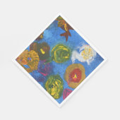 Impressionistischer Haufen von Blume Serviette (Ecke)