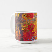 Impressionistischer Herbstreflexionsteich Kaffeetasse (Vorderseite Links)