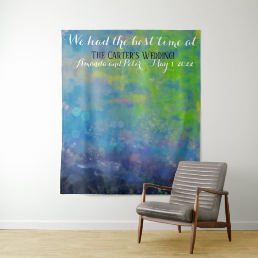 Impressionistischer Hintergrund für Hochzeitsgast- Wandteppich (Beispiel)