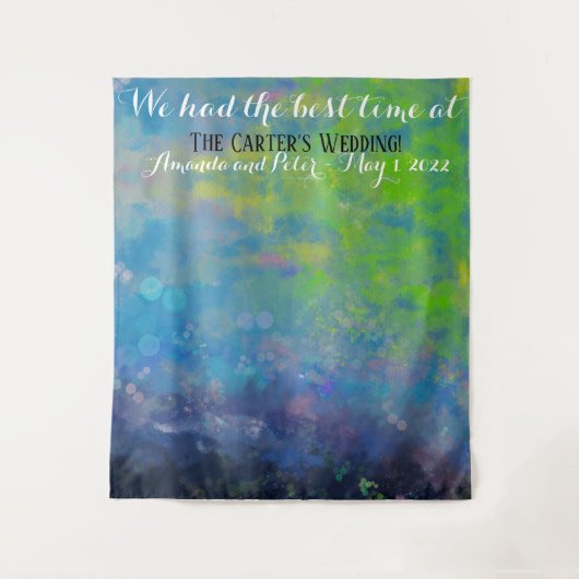 Impressionistischer Hintergrund für Hochzeitsgast- Wandteppich (Vorderseite)