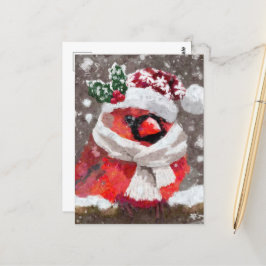 Impressionistischer Kardinal Bird Scarf & Hat in S Postkarte