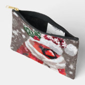 Impressionistischer Kardinal Bird Scarf & Hat in S Zubehörtasche (Offen)