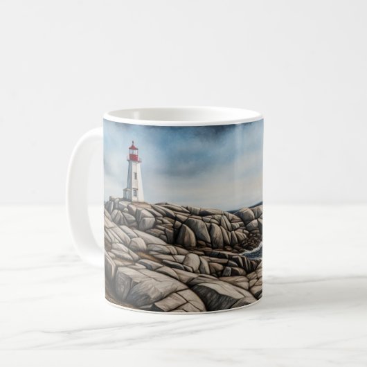 Impressionistischer Leuchtturm von Peggy Kaffeetasse (Vorderseite Links)