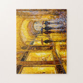 Impressionistischer regnerischer Stadtabend mit we Puzzle (Vertikal)
