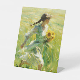 Impressionistischer Sommer Feld Sockelschild