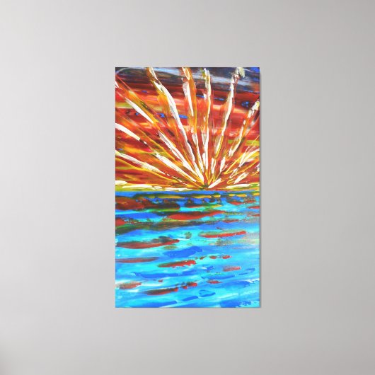 Impressionistischer Sonnenaufgang Leinwanddruck (Vorderseite)