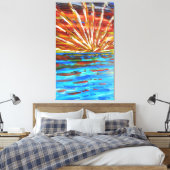 Impressionistischer Sonnenaufgang Leinwanddruck (Insitu (Schlafzimmer))