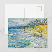 Impressionistischer stürmischer Ostsee am Weststra Postkarte (Vorne/Hinten)