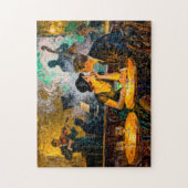 Impressionistischer Vintage-Tanzbar-Romantik mit L Puzzle (Vertikal)