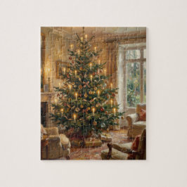 Impressionistischer Weihnachtsbaum im Stil von Mon Puzzle