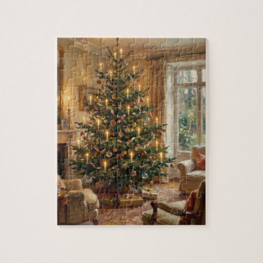 Impressionistischer Weihnachtsbaum im Stil von Mon Puzzle (Vertikal)