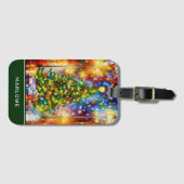Impressionistischer Weihnachtsbaum Personalisierte Gepäckanhänger (Vorderseite (Horizontal))