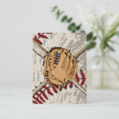 Impressionistisches Baseballdesign Postkarte (Stehend Vorderseite)