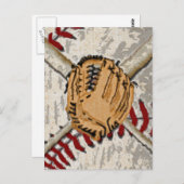 Impressionistisches Baseballdesign Postkarte (Vorne/Hinten)