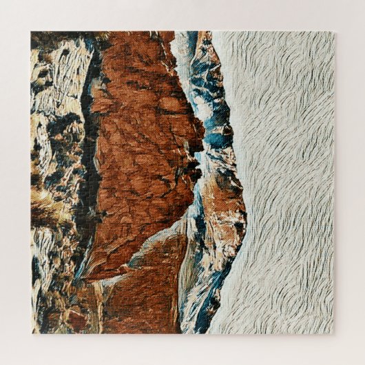 Impressionistisches Berglandpuzzle Puzzle (Horizontal)