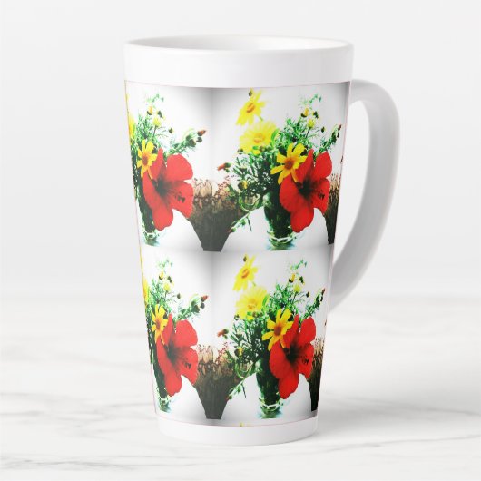 impressionistisches Blume-Design Milchtasse (Rechte Ecke)
