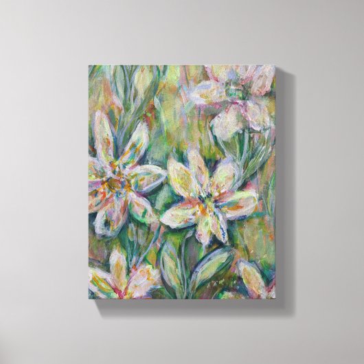 Impressionistisches Blumengemälde Leinwand 8"x10"x (Vorderseite)