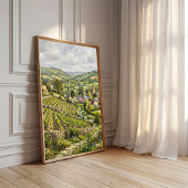 Impressionistisches Dorf-Landschaftswandbild Poster