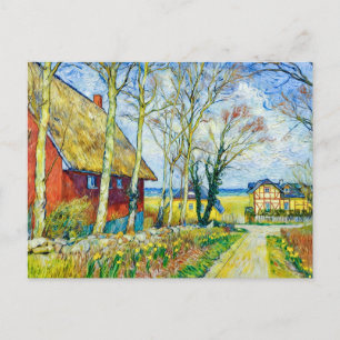 Impressionistisches Dorfszenario in Ahrenshoop an  Postkarte