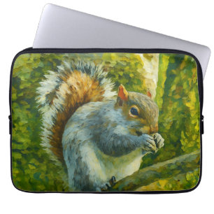 Impressionistisches Eichhörnchen in Forest Foliage Laptopschutzhülle