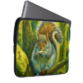 Impressionistisches Eichhörnchen in Forest Foliage Laptopschutzhülle (Vorne Rechts)