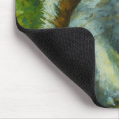 Impressionistisches Eichhörnchen in Forest Foliage Mousepad (Ecke)