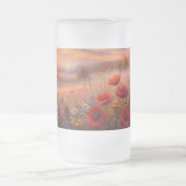 Impressionistisches Gemälde eines Mohnfeldes bei S Mattglas Bierglas (Mittel)