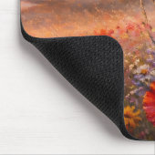Impressionistisches Gemälde eines Mohnfeldes bei S Mousepad (Ecke)