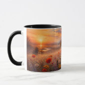 Impressionistisches Gemälde eines Mohnfeldes bei S Tasse (Links)