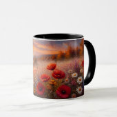 Impressionistisches Gemälde eines Mohnfeldes bei S Tasse (VorderseiteRechts)