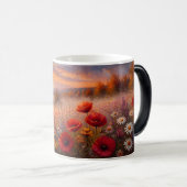 Impressionistisches Gemälde eines Mohnfeldes bei S Verwandlungstasse (VorderseiteRechts)