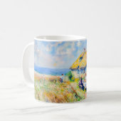 Impressionistisches Haus am Meer – Küstenkunstbech Kaffeetasse (Vorderseite Links)