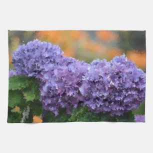 Impressionistisches Hydrangea-Geschirrtuch Küchentuch