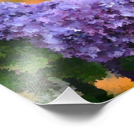 Impressionistisches Hydrangeas-Foto Print Fotodruck (Ecke)