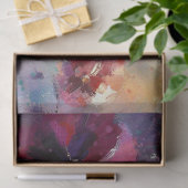 Impressionistisches Maroon Stiefmütterchen Blumend Seidenpapier (Geschenk)