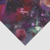 Impressionistisches Maroon Stiefmütterchen Blumend Seidenpapier (Detail)