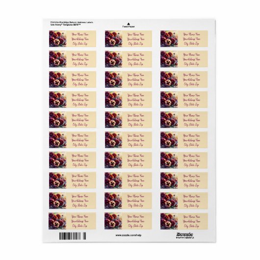 Impressionistisches Maroon Stiefmütterchen Blumeng (Vorne)