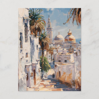 Impressionistisches Motiv von Tunis Postkarte