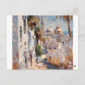 Impressionistisches Motiv von Tunis Postkarte (Rückseite)