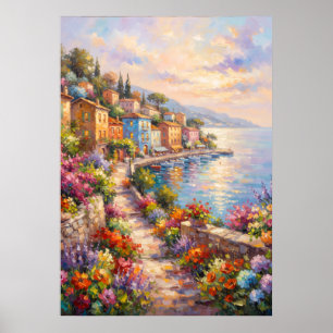 Impressionistisches Ölgemälde des italienischen Ri Poster