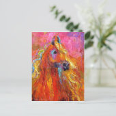 Impressionistisches Pferd #2 Postkarte (Stehend Vorderseite)